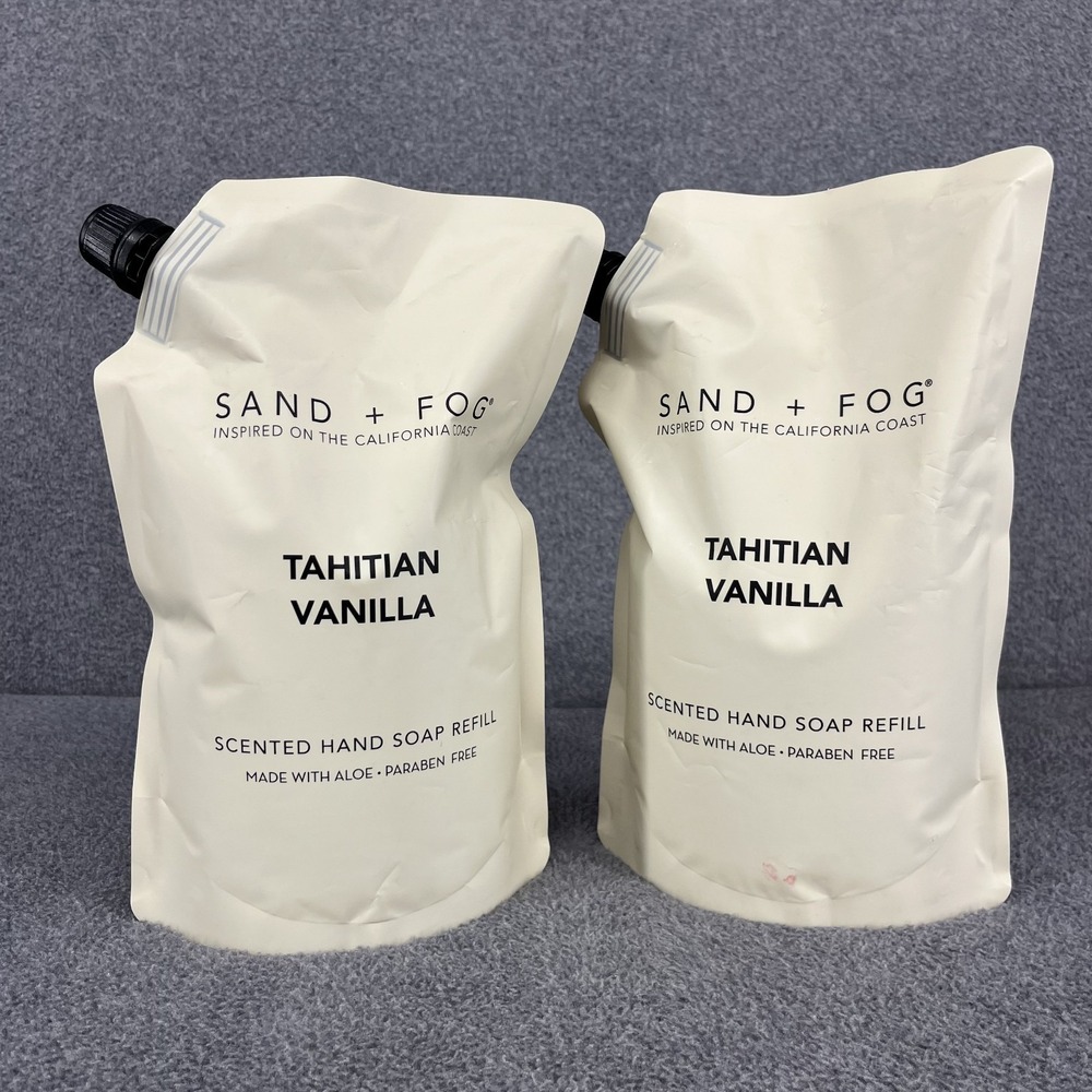 2x SAND + FOG Tahitian Vanilla Scented Hand Soap Wash Refill Jumbo 34 oz‎